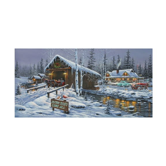 Trademark Fine Art 'Holiday Gathering' Canvas Art by Geno Peoples