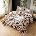 thumbnail image 3 of Manfei Retro Duck Camo Twin Quilt Set, Countryside Camouflage Twin Coverlet Set, Wheat Orange, 2 Pieces, 1 Bedspread and 1 Pillowcase, 3 of 7