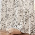 thumbnail image 4 of CURTAINKING Linen Curtains Floral Curtains for Living Room 90 Inch Length Black Printed Curtains Rod Pocket Back Tab Farmhouse Peony Flower Patterned Drapes Bedroom Window Curtain Set 2 Panels, 4 of 9