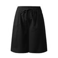 thumbnail image 3 of TYGHBN Women's Casual Pants for Everyday Relaxation and Summer Loose Fit Elastic Waist Capri with Pockets and Drawstring for Versatile Styling Two Piece Pants Outfits for Women Casual Women's Casual, 3 of 5