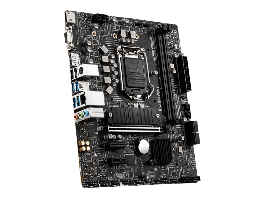 Msi B560m Pro Motherboard Micro Atx Lga10 Socket B560 Chipset Usb 3 2 Gen 1 2 5 Gigabit Lan Onboard Graphics Cpu Required Hd Audio 8 Channel Walmart Com