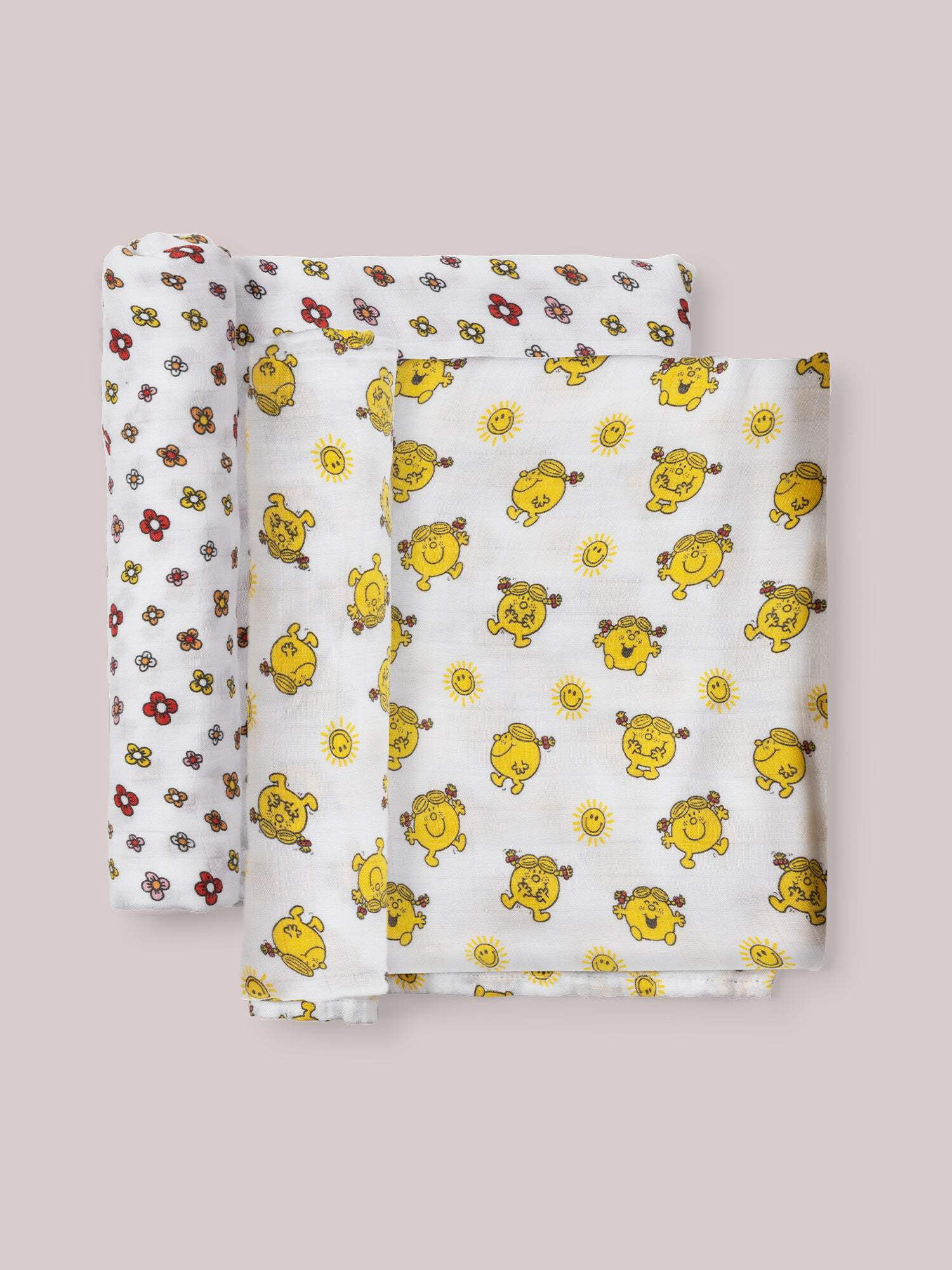 JuJuBe x Studio Oh! 2-Pack Square Swaddle Blanket Set - Little Miss Sunshine