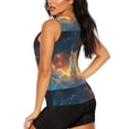 thumbnail image 3 of Fotbe Starry Sky Constellation Cat Blusas Sin Mangas para Mujer – Estilo Casual, Corte Suelto, Slim-Fit, Cuello Redondo Deportivo, Tops de Verano para Gimnasio y Yoga-XX-Large, 3 of 7