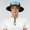 A-Blue5, variant on Unisex Bucket Wide Brim Chin Strap Color Block Summer Sun Hat Breathable Outdoor Activities Headwear