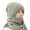 Grey, variant on D GROEE Ladies Winter Hat Women's Winter Hat Knitted Thick Solid Color Double layered Windproof Warm Soft Ear Elastic Anti slip Beanie Scarf Combo