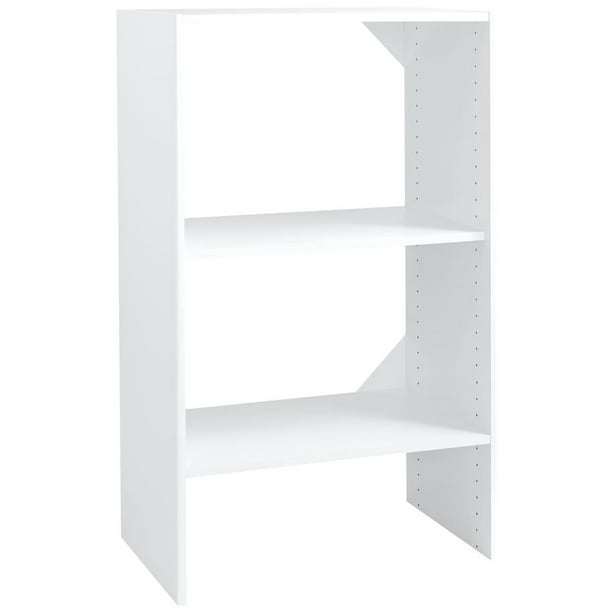 Shelf Stackable Organizer Storage, Hampton Bay White 3 Shelf Bookcase Black