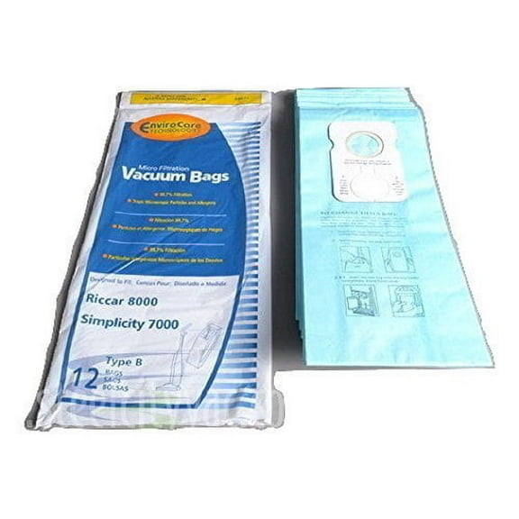 Riccar Simplicity Type B Upright Microlined Paper Bags 12 PK # 846-12 by Riccar