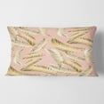 thumbnail image 2 of Designart Golden Foliage IV' Mid-Century Modern Throw Pillow - 12x20, 2 of 2