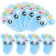 thumbnail image 1 of 15 Pairs Colorful Footprint Stickers Cartoon Footprint Decals Kindergarten Floor Decals, 1 of 4