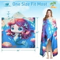 thumbnail image 6 of Tirrinia Lightweight Beach Poncho Towel with Hood for Adult, Quick Dry, Travel Surfer Pool, 6 of 7