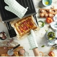 thumbnail image 3 of KitchenAid Gingham Oven Mitt 2-Pack Set, Pistachio, 7"x13", 3 of 5