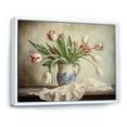 thumbnail image 2 of Designart "Still Life Of Tulip Bouquet VI" Tulips Floater Framed Canvas Wall Art, 2 of 5