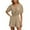 Khaki, variant on Women Summer Romper Self Tie V Neck Casual Jumpsuit Bride Jumpsuit One Shoulder Jumpsuits for Women