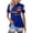 110#Blue, variant on 250 Anniversary USA Shirt, Women's Short Sleeve Shirts American Flag Patriotic T-Shirt Casual 4th of July Tops Navy L