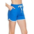 thumbnail image 3 of tSe Womens Short, Sleep Wear, Lounger, Drawstring Active Women’s Vibrant Colors Sport Shorts with Pocket, Walking, Running and Yoga Shorts, Royal Blue, L/XL, 3 of 5