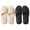 Black+Beige, variant on 2Pack Foldable Travel Slippers for Men - Non-Slip EVA Slides - Portable Compact Shower & Beach Shoes