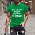 thumbnail image 1 of Qertyioot Coupe Classique Léger T-Shirt à Manches Courtes Imprimé à Col Rond pour Homme Décontracté Mode Hauts, 1 of 4