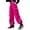 Hot Pink, variant on OSOLU Toddler Cargo Pants For Girls Casual High Waisted Drawstring Loose Fit Pockets Kid Cargo Sweatpants Streetwear Baby Breathable Dailywear, 5-6 Years