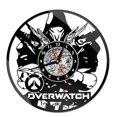 thumbnail image 1 of Disco de vinilo del anime Wall Clock Soldier 76 Genji Overwatch, 1 of 2