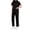 Black1, variant on American Style ICU Nurse Workwear Solid Color Stand-up Collar Women's Hand Washing Uniform Straight Pants Oral Clinic Surgical Overall