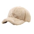 thumbnail image 2 of D-GROEE Peaked Fluffy Baseball with Wide Brim Solid Color Uv-proof Sun Protection Peaked Hat for Women, 2 of 7
