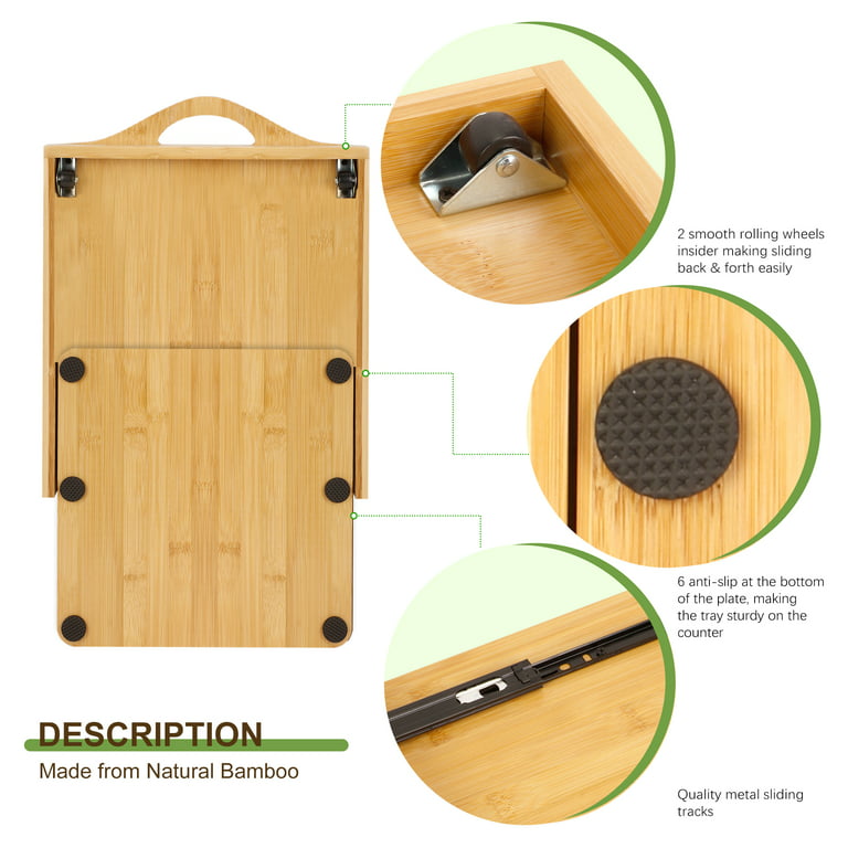 Nan Bamboo Blender Moving Mat - Easy-to-clean Sliding Tray For