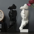 thumbnail image 2 of Apmemiss Clearance Silence is Gold Thinker Statue, Modern and Simple Resin Things, Creative Abstract Figurine Sculptures for Entrance, Creative Room Home, Office Study, Piano Decor, 2 of 2