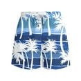 thumbnail image 3 of LYEAA Swim Trunks for Men Elastic Waist Summer Beach Big Men's Shorts Hawaiian Colorful Tree Print Drawstring Surf Board Shorts Casual Sports Fashion Comfort Swimsuit Bathing Suit with Pockets M, 3 of 5