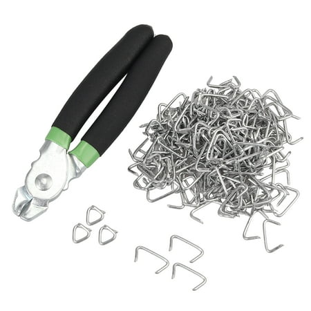 

Esynic Hog Ring Upholstery Installation Kit Ring Plier+ 300pcs 3/4 Galvanized Ring Set