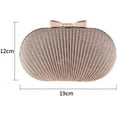 thumbnail image 3 of Kukuzhu Hobo Bag for Women Shiny Pleated Shoulder Bag Handbag Evening Clutchs Kiss Lock Closure Crossbody Bag Oval Purse Totes, 3 of 5