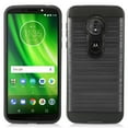 thumbnail image 2 of Motorola Moto G6 Play / G6 Forge / XT1922 Hybrid Metal Brushed Shockproof Tough Case Cover Black, 2 of 4