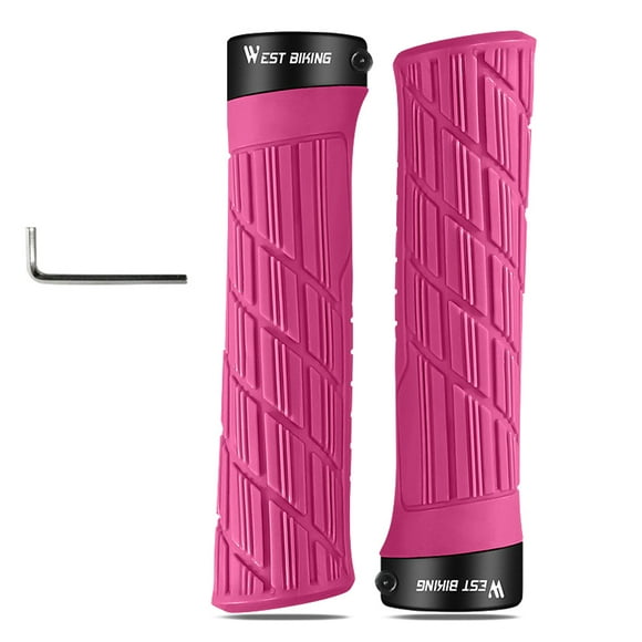 A Pair of Silicone Bicycle Grips Soft MTB Road Bike Handlebar Shockproof Anti-Slip Ergonomic Cycling Handlebar Grips