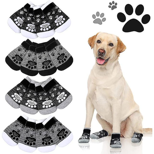 Calcetines para perros Sockscat, 16 piezas para perros pequeños y medianos Calcetines para interiores para perros