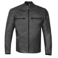 thumbnail image 3 of New AXE Men's Leather Jacket Motorcycle CE Armor Biker Street Cruiser Safety All Black XL, 3 of 7