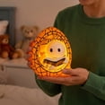 thumbnail image 4 of JHRGJIO Ghost Reading Book LED Night Light, Stained Egg Shaped Cute Halloween Table Lamp with Base, Spooky Glowing Ornament for Home Bedroom Desk Shelf Display, 4 of 6
