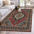 thumbnail image 2 of Kitchen Mats for Floor 3x5 Ft, Aztec Southwest Non Slip Area Rugs for Kitchen Bedroom Entryway, Red Brown Boho Chic Abstract Geometric Washable Carpet Runner Rug Floor Mats for Bedroom Home Decor, 2 of 9