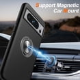 thumbnail image 2 of [PST] Google Pixel 8 Ring Case, Hybrid Magnetic Kickstand Case Cover with Invisible Ring Stand, 2 of 5