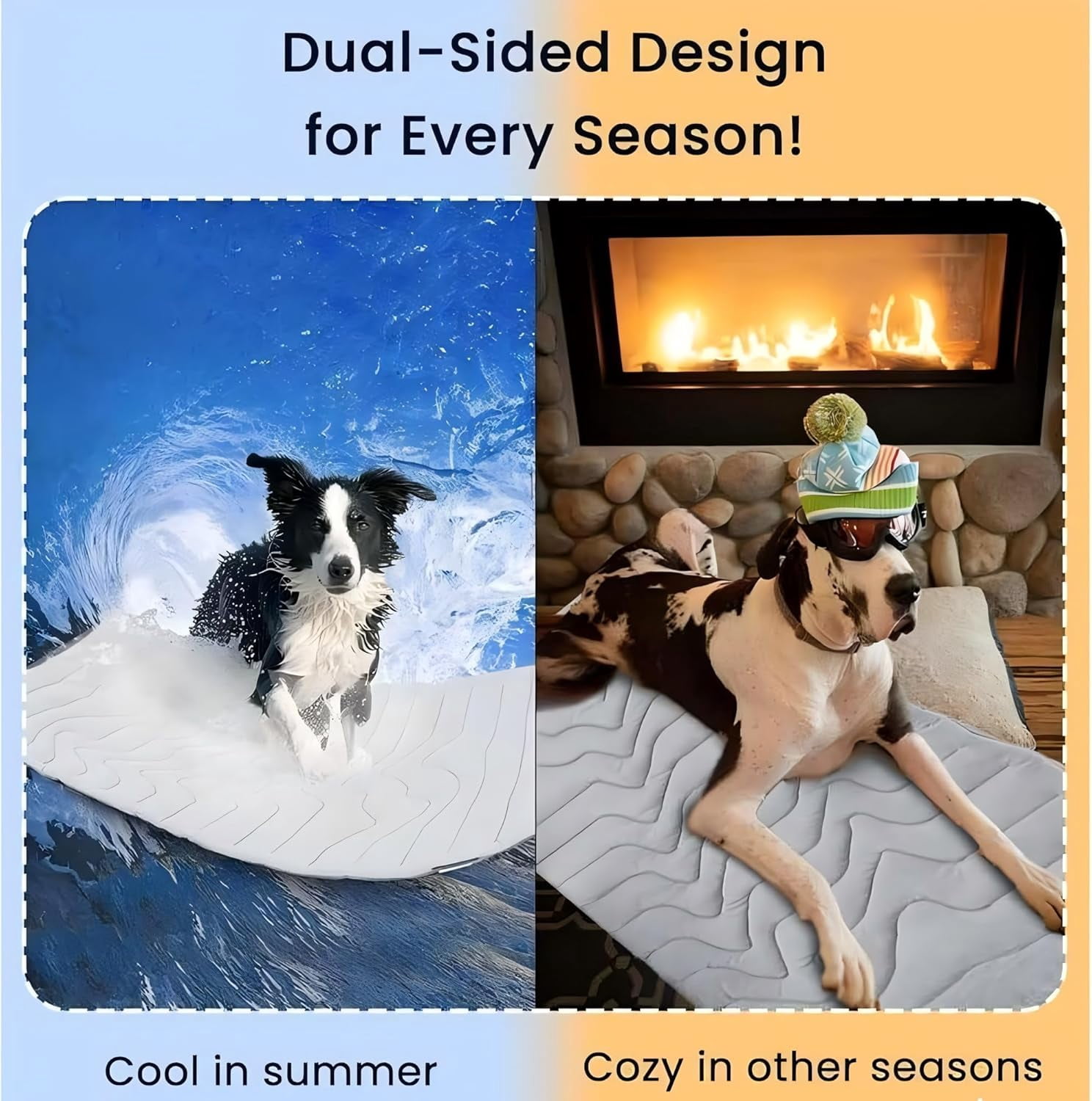 Kobolaf Dog Cooling Mat Portable Dog Cool Bed for Summer Non-Slip Washable