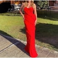 thumbnail image 6 of DailyTrove Women's Strapless Maxi Dress-Floor-Length-Chiffon-For Formal Event-Dual Red & Black Styles, 6 of 6