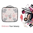 thumbnail image 6 of FORMRS Travel Makeup Bag Large Capacity Train Case Cosmetic Organizer with Adjustable Dividers, Cute Elephant, 6 of 8