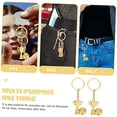 thumbnail image 4 of 2pcs Football Keychain Key Chain Ornament Portable Key Pendant Hanging Keychain Football Party Favors Golden 6.00X2.70X0.30CM Golden 6.00X2.70X0.30CM Golden 6.00X2.70X0.30CM, 4 of 5
