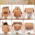 thumbnail image 4 of Paquete de 20 bolsas de regalo de papel kraft con base, 15 x 9 x 12 cm (5,9 x 3,5 x 4,7 pulgadas), caja BurlyWood para cupcakes y galletas con ventana transparente y asa, 4 of 6