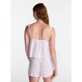 thumbnail image 3 of No Boundaries Woven Cami Top and Shorts Sleep Set, 2-Piece, Women's XS-XXL, 3 of 5