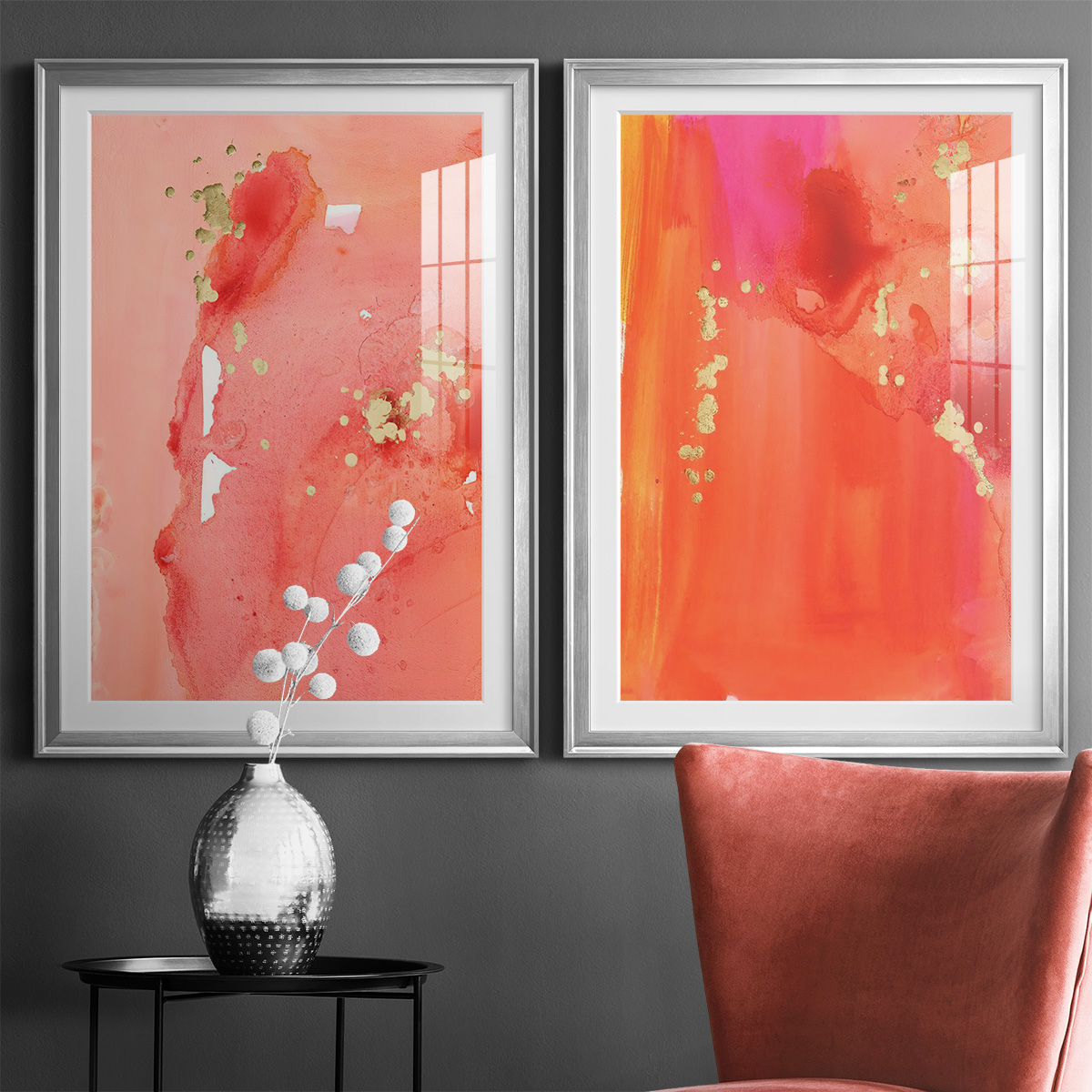 Wexford Home Mythological I Premium Framed Print, 18.5" x 24.5" - Ready to Hang, Silver (Set of 2)