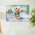 thumbnail image 2 of Hello Winter Chihuahua Frosty Morning Walk Welcome Snowy Christmas Horizontal Matte Canvas Poster Dog Lover Gifts Idea Wall Art Home Decor - 02018, 2 of 5