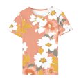 thumbnail image 5 of Gyedtr Summer Tops For Women Women'S Tops Women Vacation Style Floral Print Round Neck Short Sleeved T-Shirt Y2K Tops 30S, 5 of 5