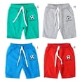 thumbnail image 2 of Bullpiano 1-6T Summer Boys' Cotton Shorts Soccer Printed Sports Shorts Casual Shorts for Playing Basketball Jogging (Green), 2 of 7