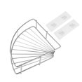 thumbnail image 2 of Stainless Steel Adhesive Corner Bathroom Shelf Organizer | Wall Mount Storage Rack for Shower or Kitchen | Rustproof | Space Saving | Includes 2 Adhesives | 22x22x6.5cm, 2 of 5