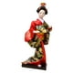 thumbnail image 2 of Estatuilla coleccionable BLESIY 27 cm Geisha Doll Kimono Japonés Rosa Rojo, 2 of 8