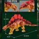 thumbnail image 5 of Juego de bloques de construcción de dinosaurios jurásicos grandes para niños, juguete de construcción de ladrillos para Navidad, T-rex, Spinosaurus, Velociraptor, Stegosaurus, 5 of 5